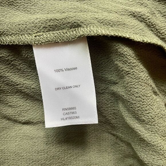 Chelsea 28 NOTCH DETAIL DUSTER IN OLIVE SARMA Size L NWOT - Picture 5 of 7